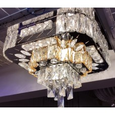 Kристален полилей ,Kare 9192/400 CH Хром , 2xE14+5x10W,Размер:40х40 см